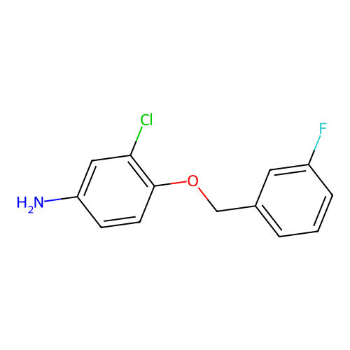 3-Chloro-4-(3-fluorobenzyloxy)aniline structure