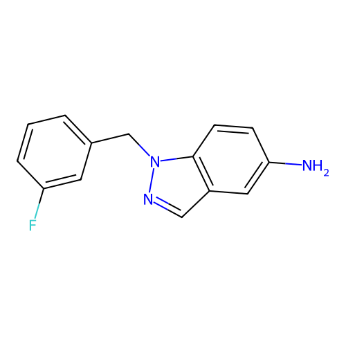 1-(3-Fluorobenzyl)-1H-indazol-5-amine structure
