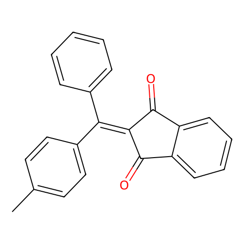 2-[(4-methylphenyl)(phenyl)methylidene]-1H-indene-1,3(2H)-dione structure