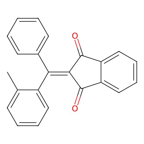 2-[(2-methylphenyl)(phenyl)methylidene]-1H-indene-1,3(2H)-dione structure