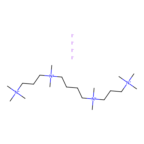 N,N,N',N'-Tetramethyl-N,N'-bis(3-(trimethylammonio)propyl)-1,4-butanediaminium tetraiodide structure