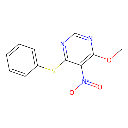 4-Methoxy-5-nitro-6-(phenylsulfanyl)pyrimidine structure