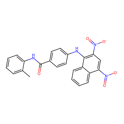 4-[(2,4-dinitronaphthalen-1-yl)amino]-N-(2-methylphenyl)benzamide structure