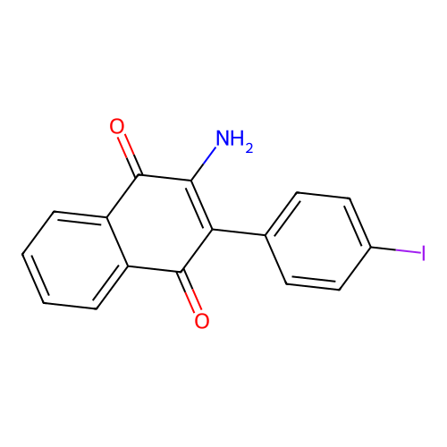 2-Amino-3-(4-iodophenyl)naphthalene-1,4-dione structure