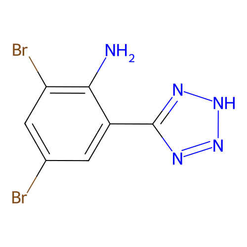 2,4-dibromo-6-(1H-tetrazol-5-yl)aniline structure