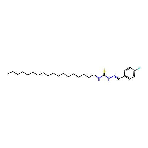 1-[(E)-(4-fluorophenyl)methylideneamino]-3-octadecylthiourea structure