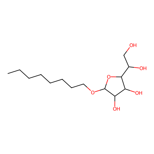 alpha-D-Mannofuranoside, 1-O-octyl- structure