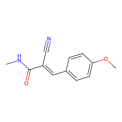 (E)-2-cyano-3-(4-methoxyphenyl)-N-methylprop-2-enamide structure