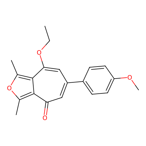 8-ethoxy-6-(4-methoxyphenyl)-1,3-dimethyl-4H-cyclohepta[c]furan-4-one structure