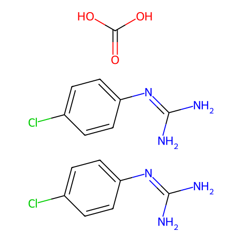 4-Chlorophenylguanidine carbonate structure