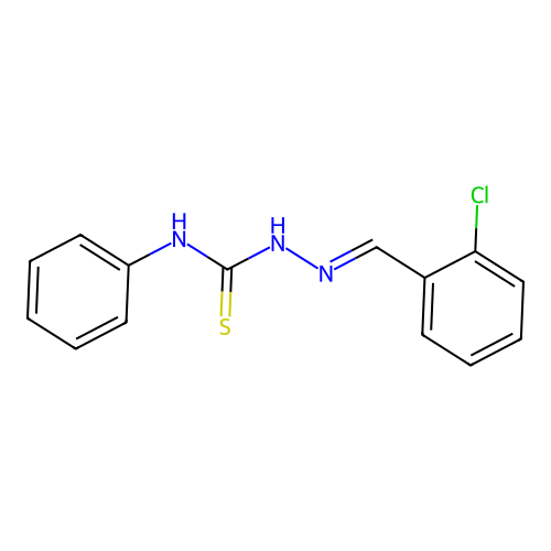 2-Chlorobenzaldehyde N-phenylthiosemicarbazone structure