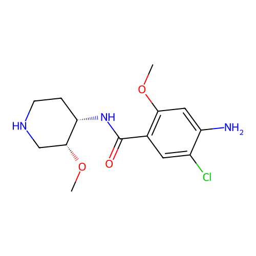 4-Amino-5-chloro-2-methoxy-N-[(3R,4S)-3-methoxypiperidin-4-YL]benzamide structure