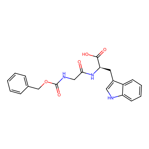 (2R)-2-(2-{[(Benzyloxy)carbonyl]amino}acetamido)-3-(1H-indol-3-YL)propanoic acid structure