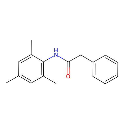 2-phenyl-N-(2,4,6-trimethylphenyl)acetamide structure