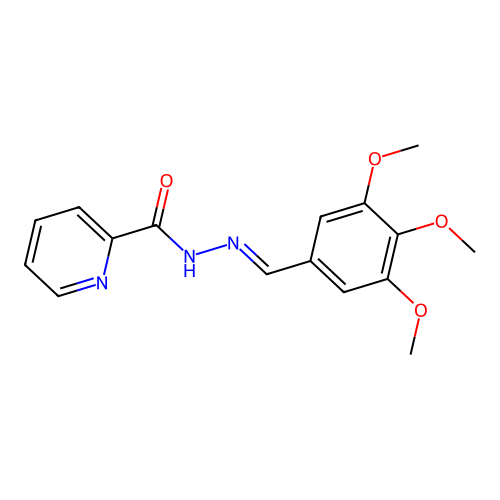 N'-[(E)-(3,4,5-trimethoxyphenyl)methylidene]pyridine-2-carbohydrazide structure