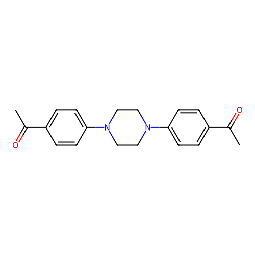 4',4'''-(1,4-Piperazinediyl)diacetophenone structure