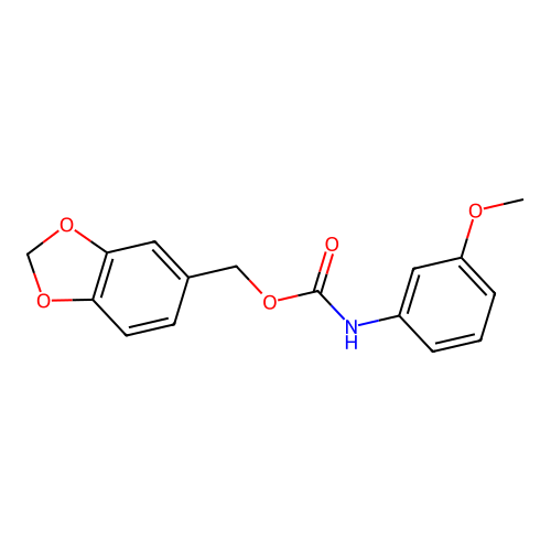 Piperonyl N-(3-methoxyphenyl)carbamate structure