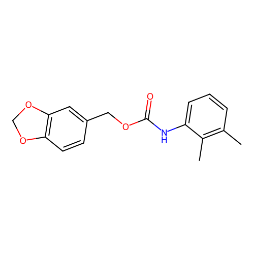 1,3-Benzodioxol-5-ylmethyl 2,3-dimethylphenylcarbamate structure