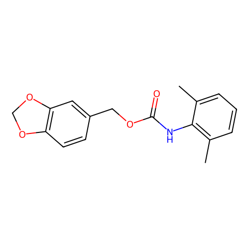 1,3-Benzodioxol-5-ylmethyl 2,6-dimethylphenylcarbamate structure
