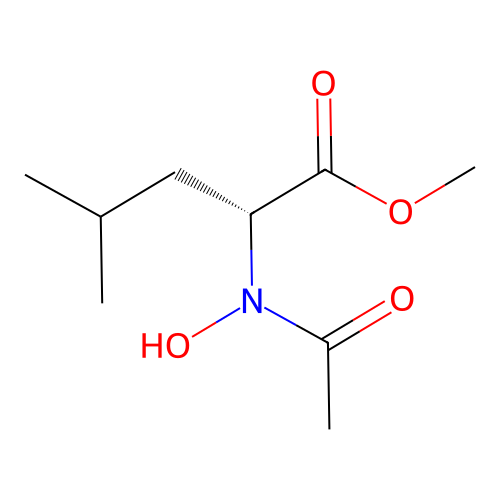 2-(Acetyl-hydroxy-amino)-4-methyl-pentanoic acid methyl ester structure