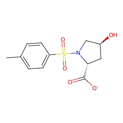 (2R,4S)-4-hydroxy-1-(4-methylphenyl)sulfonyl-pyrrolidine-2-carboxylate structure
