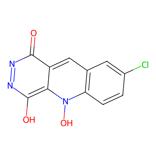 8-Chloro-4,5-dihydroxypyridazino[4,5-b]quinolin-1-one structure