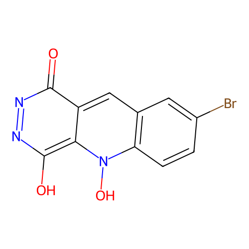 8-Bromo-4,5-dihydroxypyridazino[4,5-b]quinolin-1-one structure