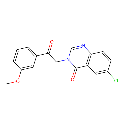 6-Chloro-3-(2-(3-methoxy-phenyl)-2-oxo-ethyl)-3H-quinazolin-4-one structure