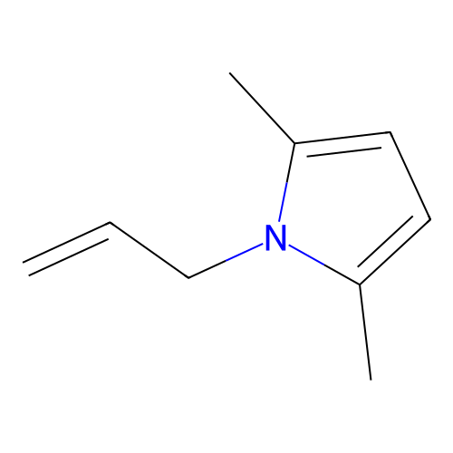 2,5-Dimethyl-1-prop-2-enylpyrrole structure