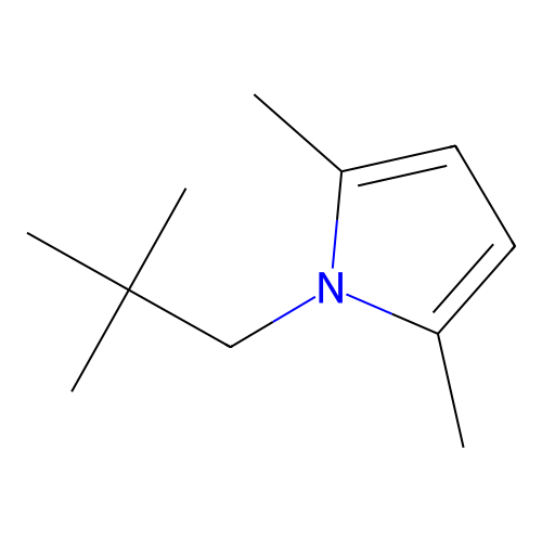 InChI=1/C11H19N/c1-9-6-7-10(2)12(9)8-11(3,4)5/h6-7H,8H2,1-5H structure