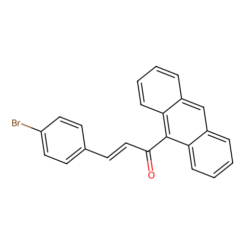 (2E)-1-(anthracen-9-yl)-3-(4-bromophenyl)prop-2-en-1-one structure