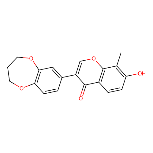 3-(3,4-dihydro-2H-benzo[b][1,4]dioxepin-7-yl)-7-hydroxy-8-methyl-4H-chromen-4-one structure