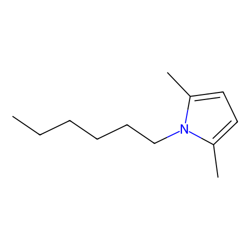 1-Hexyl-2,5-dimethyl-pyrrole structure