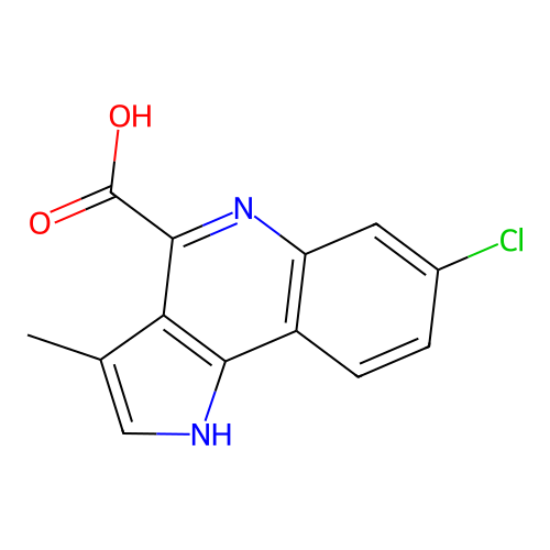 7-chloro-3-methyl-1H-pyrrolo(3,2-c)quinoline-4-carboxylic acid structure