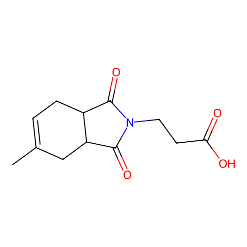 3-(5-methyl-1,3-dioxo-1,3,3a,4,7,7a-hexahydro-2H-isoindol-2-yl)propanoic acid structure