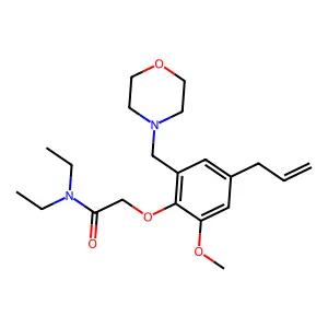 Acetamide, 2-((4-allyl-6-methoxy-alpha-morpholino-o-tolyl)oxy)-N,N-diethyl- structure