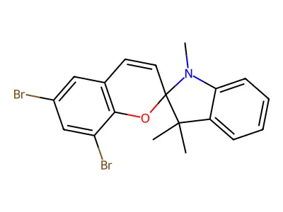 6,8-Dibromo-1',3',3'-trimethylspiro[chromene-2,2'-indole] structure