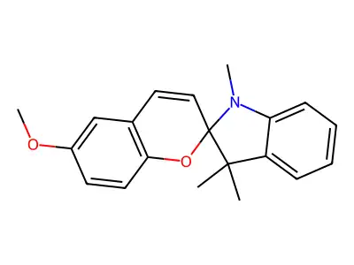 6-Methoxy-1',3',3'-trimethylspiro[chromene-2,2'-indoline] structure
