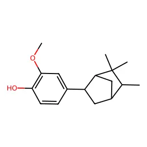 2-Methoxy-4-(5,6,6-trimethylbicyclo(2.2.1)hept-2-yl)phenol structure
