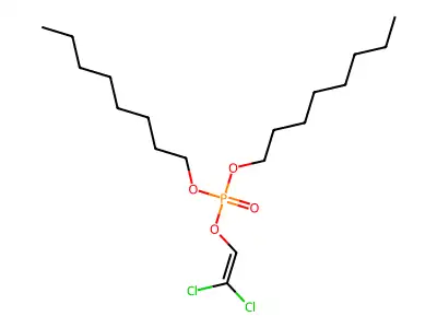 2,2-Dichloroethenyl dioctyl phosphate structure