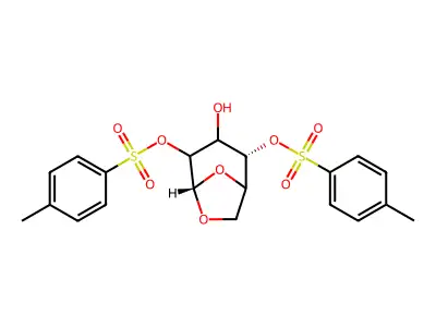 1,6-Anhydro-2,4-di-O-p-toluenesulfonyl-b-D-glucopyranose structure