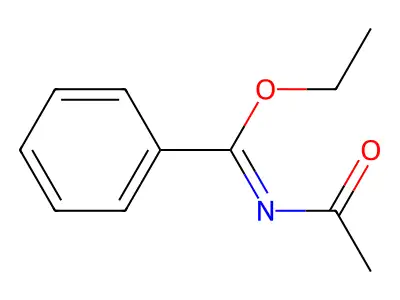 ethyl N-acetylbenzenecarboximidate structure