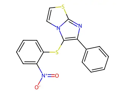 5-({2-Nitrophenyl}sulfanyl)-6-phenylimidazo[2,1-b][1,3]thiazole structure