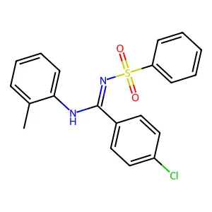 (E)-4-chloro-N'-(phenylsulfonyl)-N-(o-tolyl)benzimidamide structure