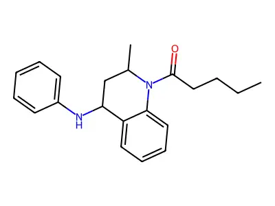 1-(4-anilino-2-methyl-3,4-dihydro-2H-quinolin-1-yl)pentan-1-one structure