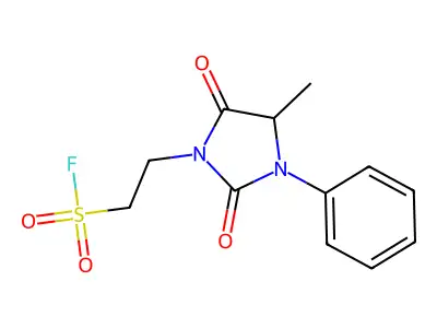 2-(4-Methyl-2,5-dioxo-3-phenylimidazolidin-1-yl)ethanesulfonyl fluoride structure