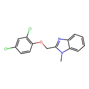 2-[(2,4-dichlorophenoxy)methyl]-1-methyl-1H-1,3-benzodiazole structure