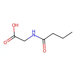Butyrylglycine structure
