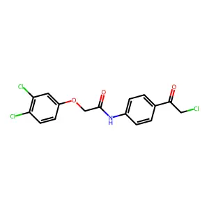 N-[4-(2-chloroacetyl)phenyl]-2-(3,4-dichlorophenoxy)acetamide structure