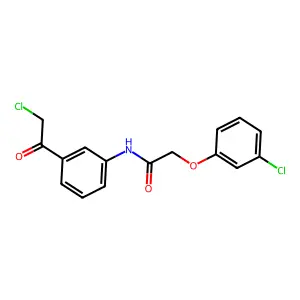 N-[3-(Chloroacetyl)phenyl]-2-(3-chlorophenoxy)acetamide structure